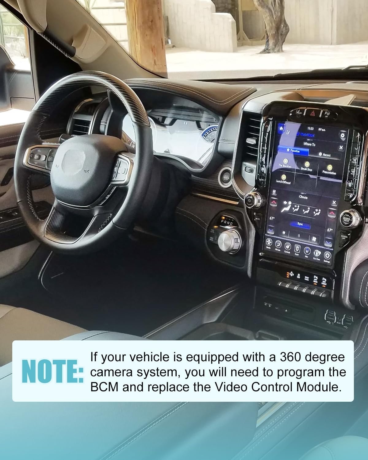 US 19-24 RAM 5”OR 8.4" RADIO TO 12" UCONNECT 5 RADIO UPGRADE WIRING HARNESS