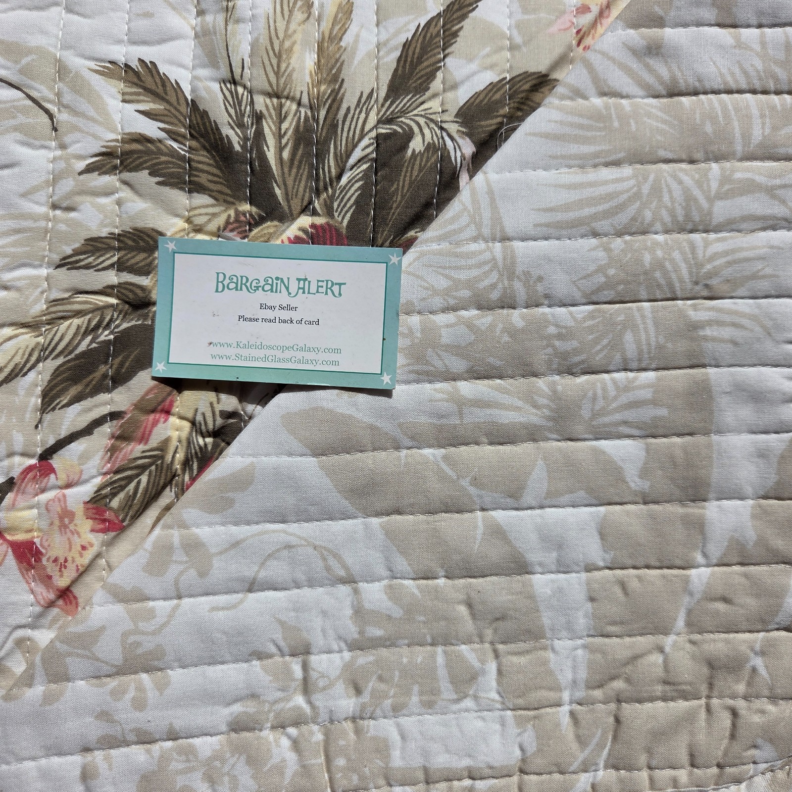 Tommy Bahama Bonny Cove 3pc KING QUILT & SHAMS Palm Trees Tropical Beach Ocean