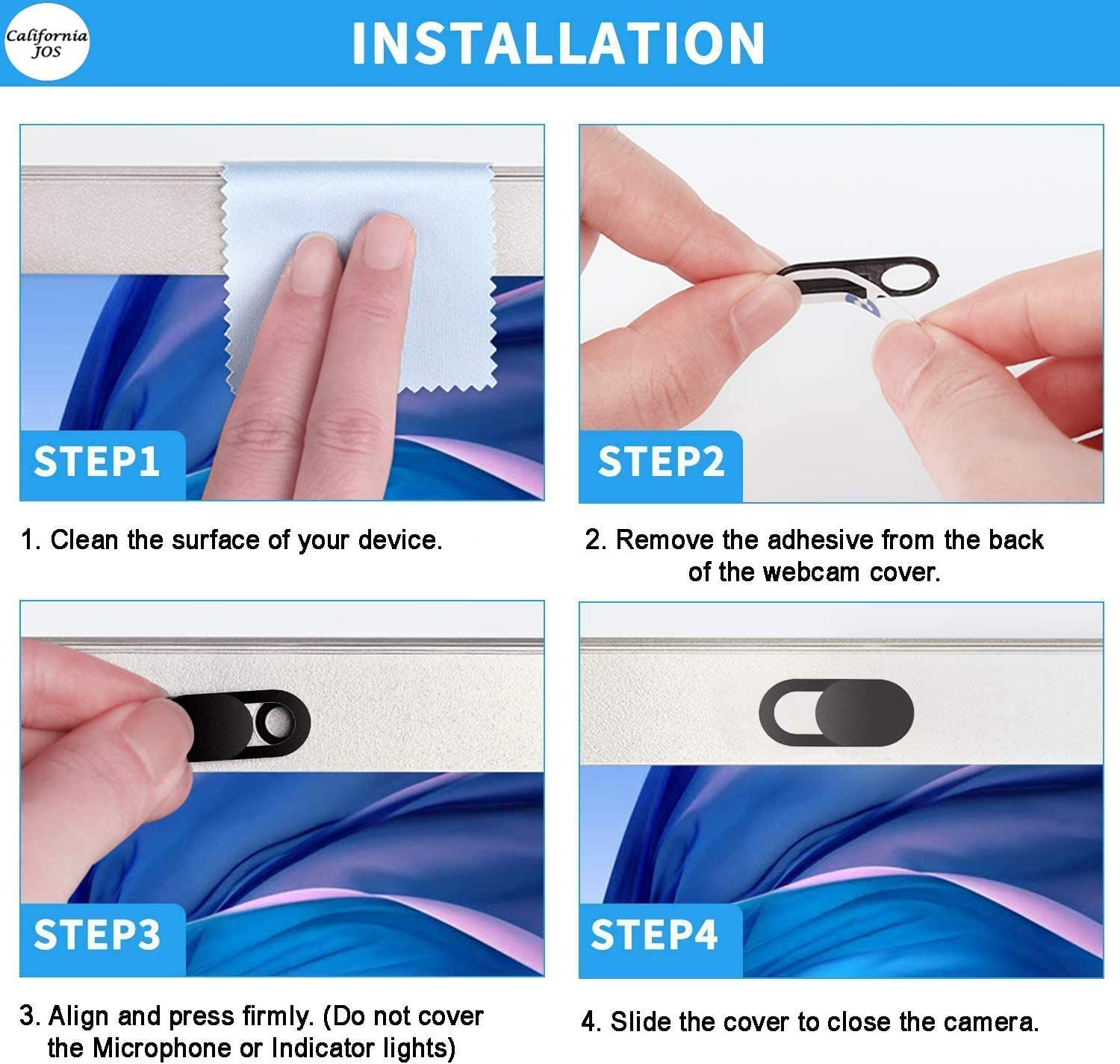 8PCS WebCam Cover Slide Camera Protect Privacy Security For Phone Laptop PC