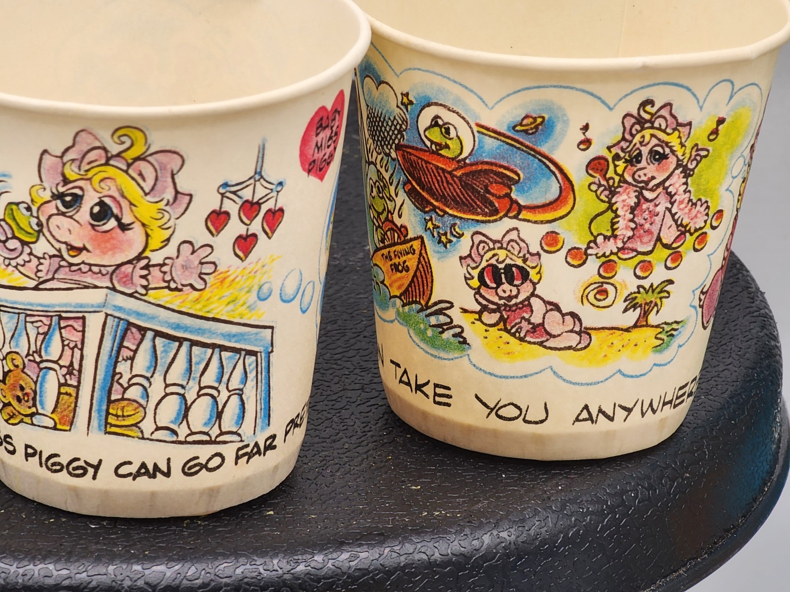 Vintage Muppet Babies Dixie 3-oz. Bathroom Cups (Open Box) 1985 Most There
