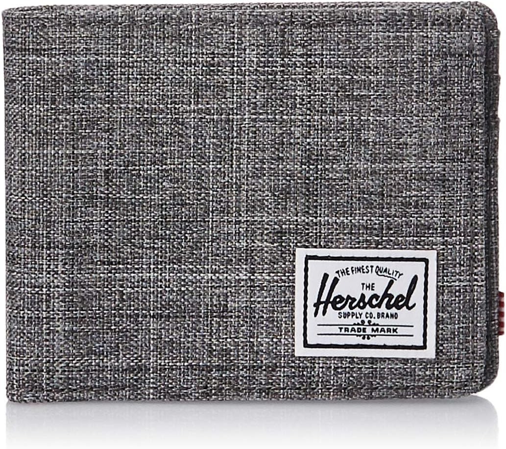 Herschel Unisex Roy RFID Bi-Fold Wallet - Raven Crosshatch