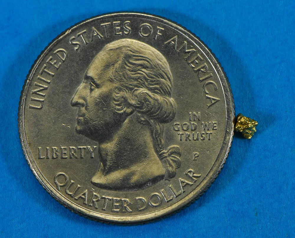 Alaskan-Yukon BC Gold Rush Natural Gold Nugget 0.07 Grams Genuine