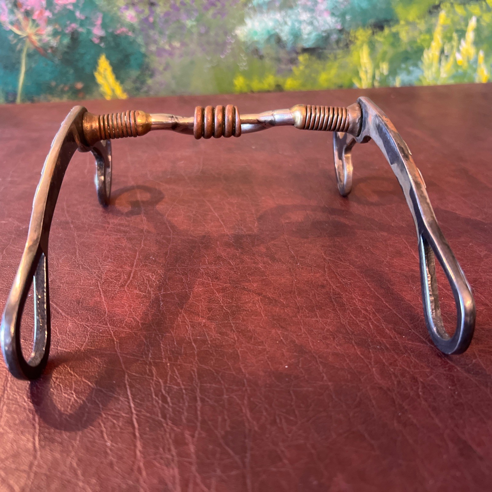 Vintage Hand Crafted Western Horse Bit Brass Copper Silver RARE FIND