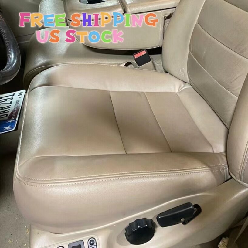 For Ford F250 F350 Super Duty 2002-07 04 05 Driver Bottom Seat Cover Tan Leather