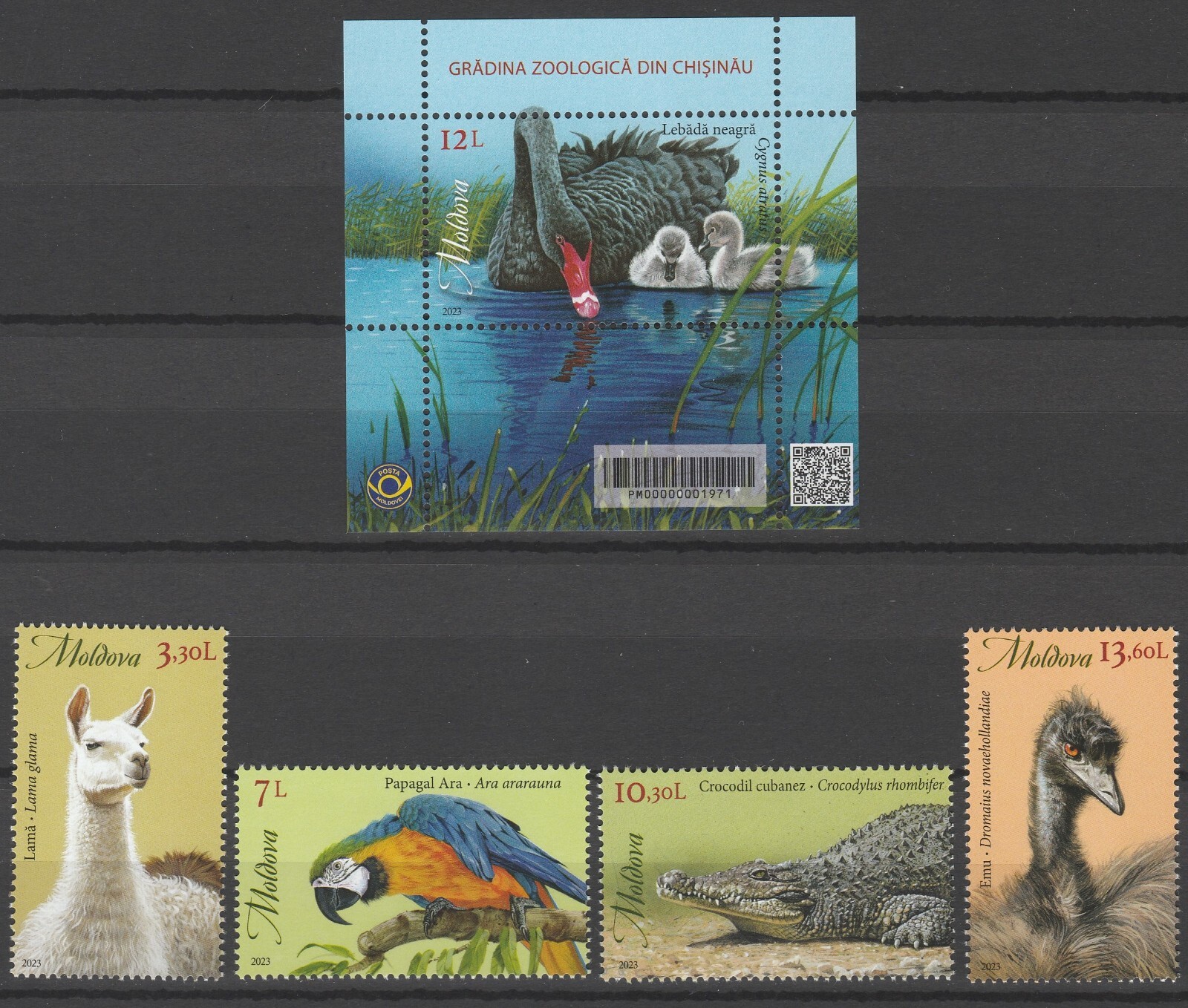 Moldova 2023 Fauna, Animals, Birds, Reptiles 4 MNH stamps + Block