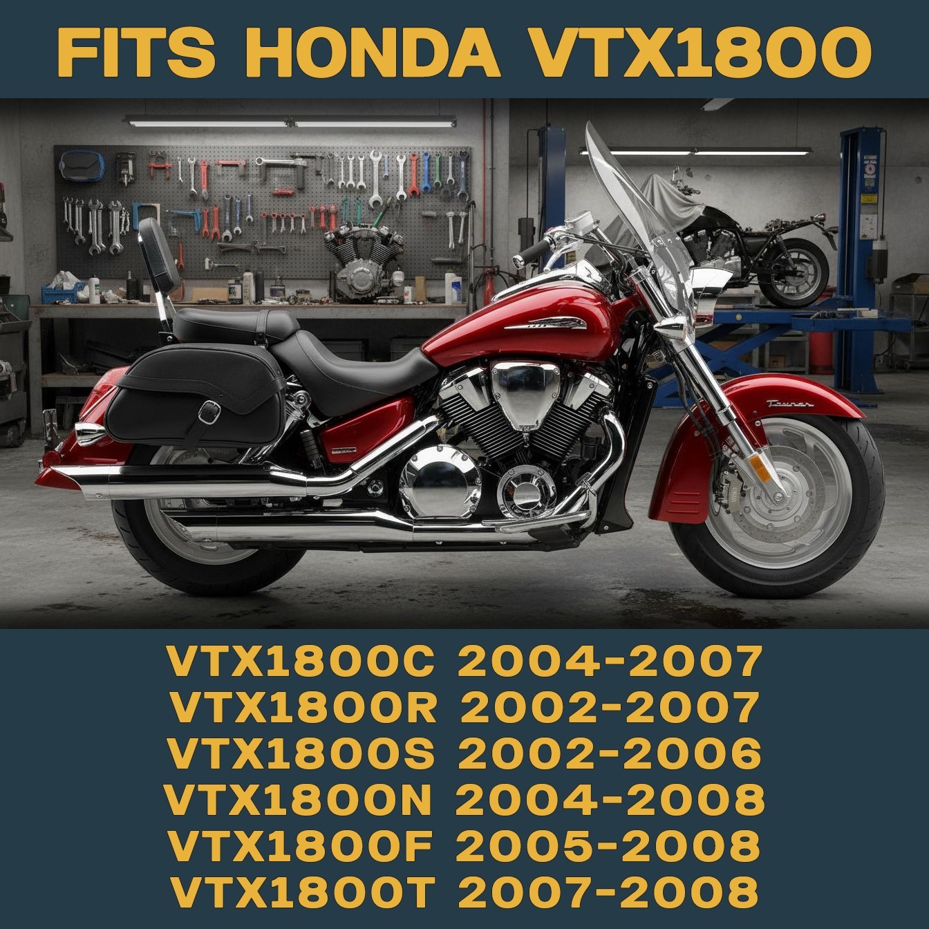 Honda VTX 1800 2002-2008 Ceramic Brake Pad Full Vehicle Set