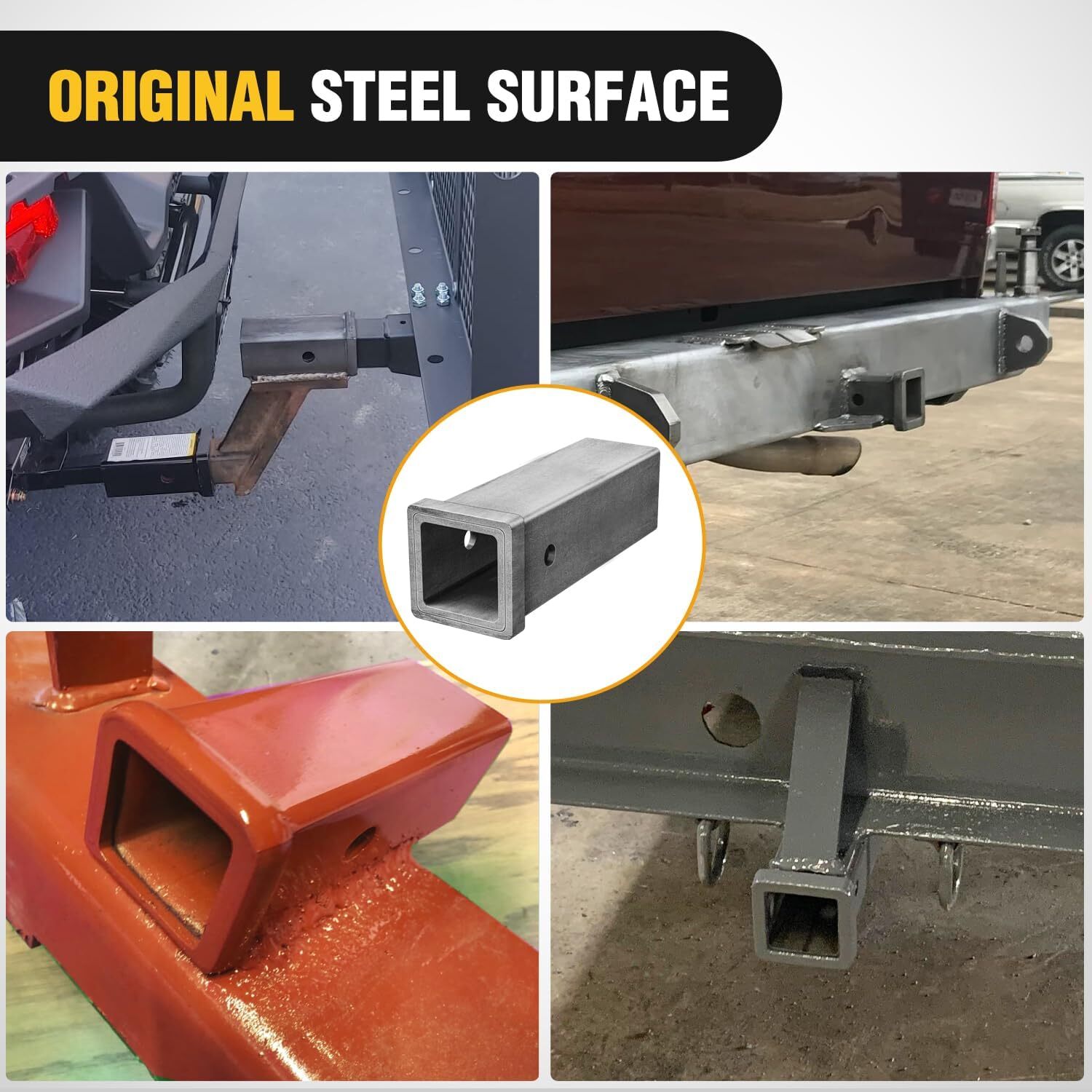 Hitch Adapter 6 Size Combo Bar Trailer Receiver Tube Weld-on Raw Steel Hitch Bar