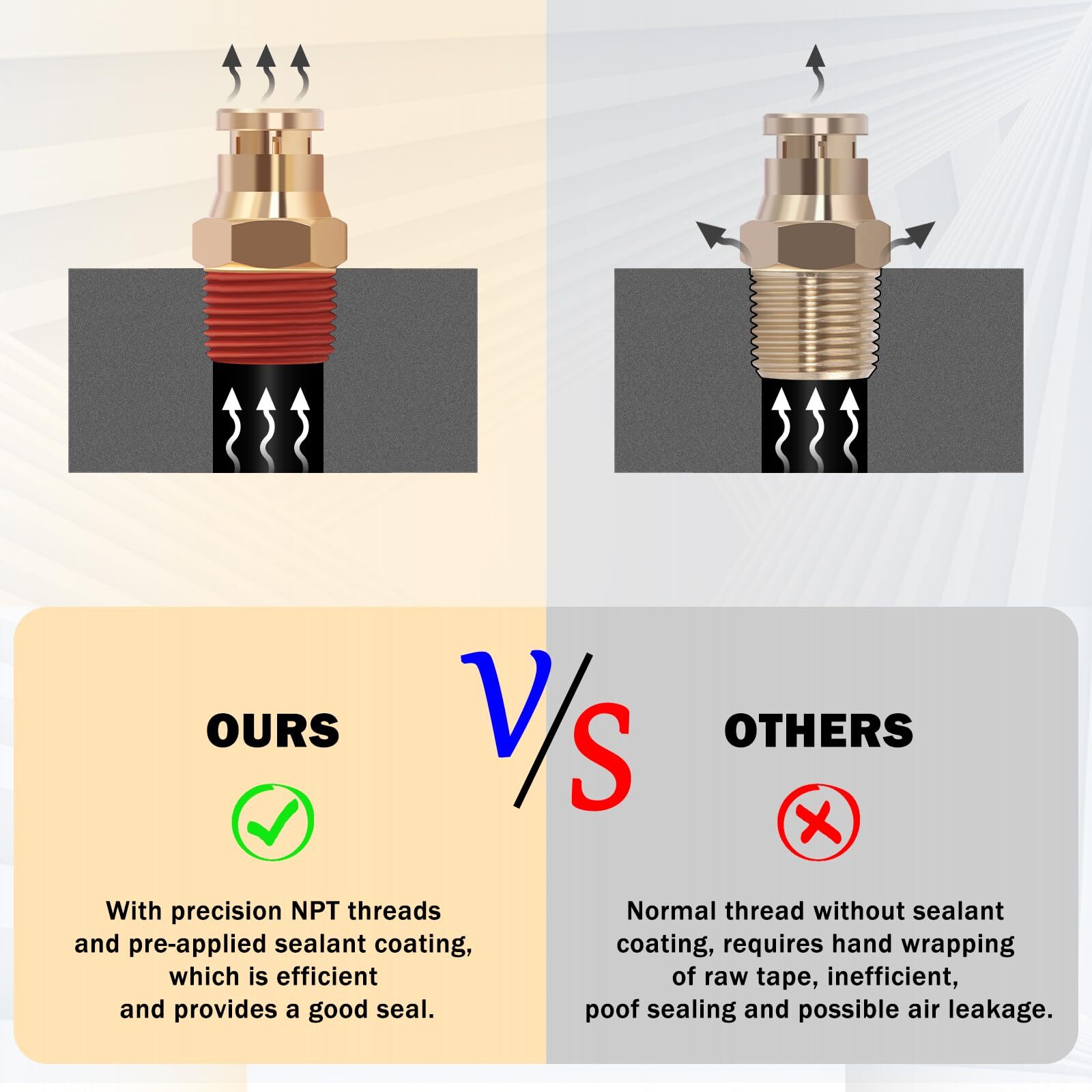 50 FT 1/4 DOT Air Line with Brass Fittings for Air Bags Suspension 10-Piece Kit