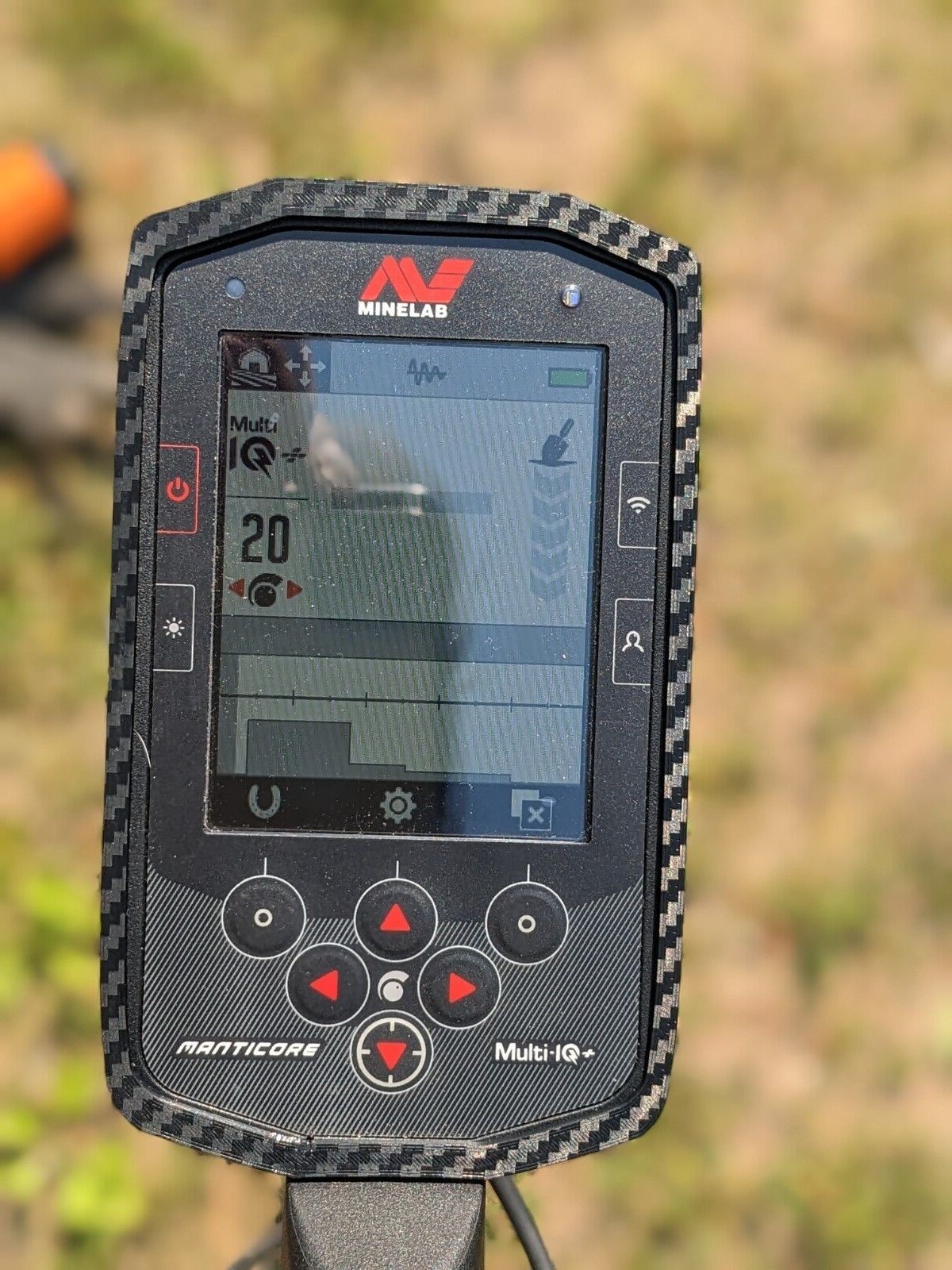 Minelab Manticore Two Tone Black/Red Flex-Rubber Protective Control Unit Cover. 