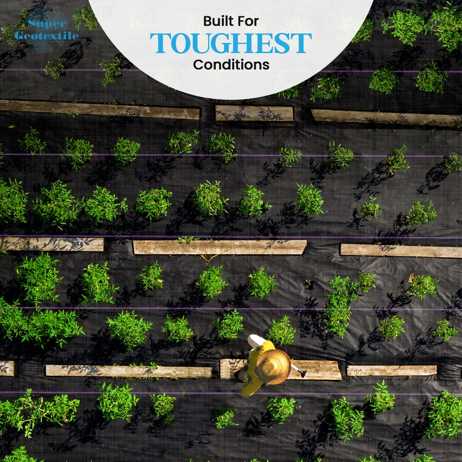 Super Geotextile Professional 5oz Geotextile Weed Barrier - Landscape Fabric