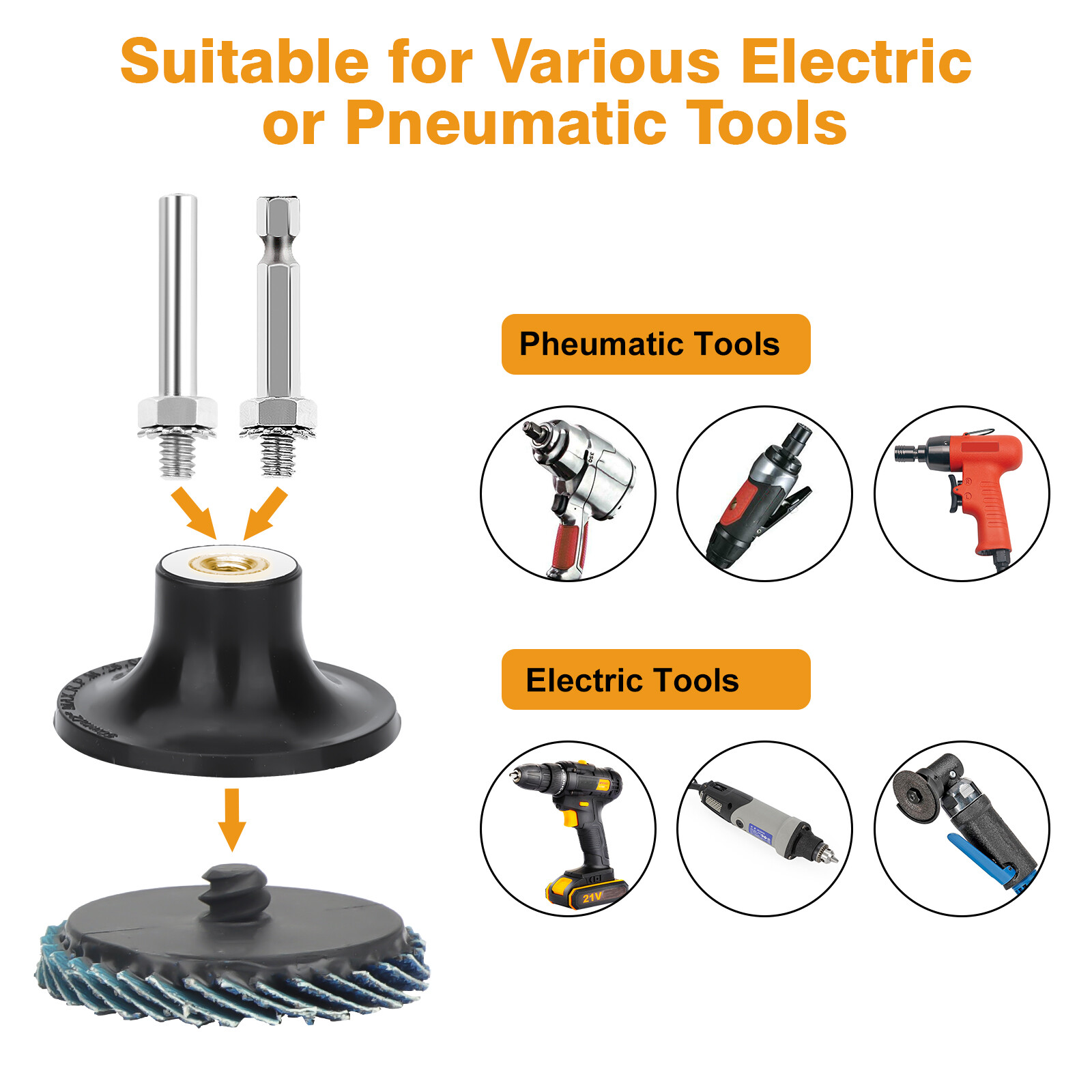 20 x 2" Zirconia Roll Lock Flap Sanding Disc 40 60 80 120 Grit Die Grinder Drill