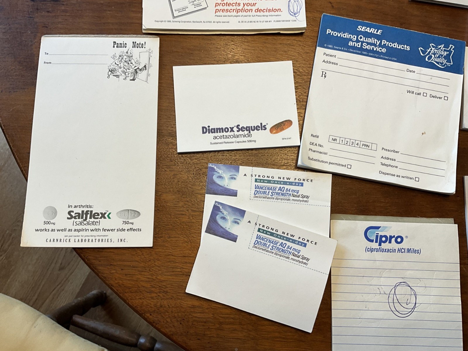 Drug Rep Notepads Pharmaceutical Collectible Circa 1960s