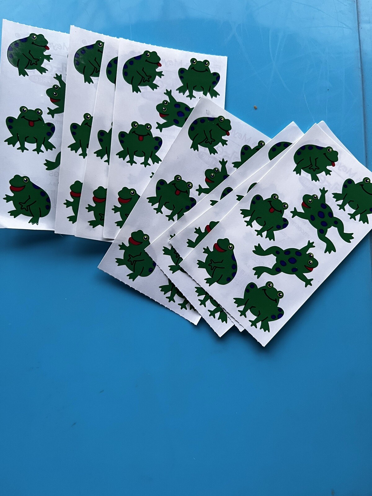 GREEN FROGS Stickers (7pc)Frances Meyer•Amphibian•Animal •Hopping• 10 Sheets