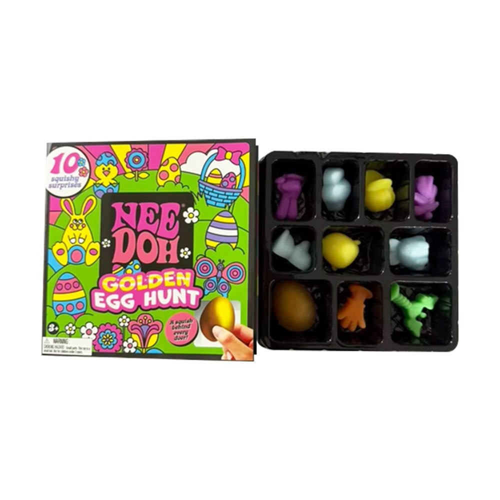 Nee Doh Easter Golden Egg Hunt Mystery 10 Squishy Surprises Collectibles SP