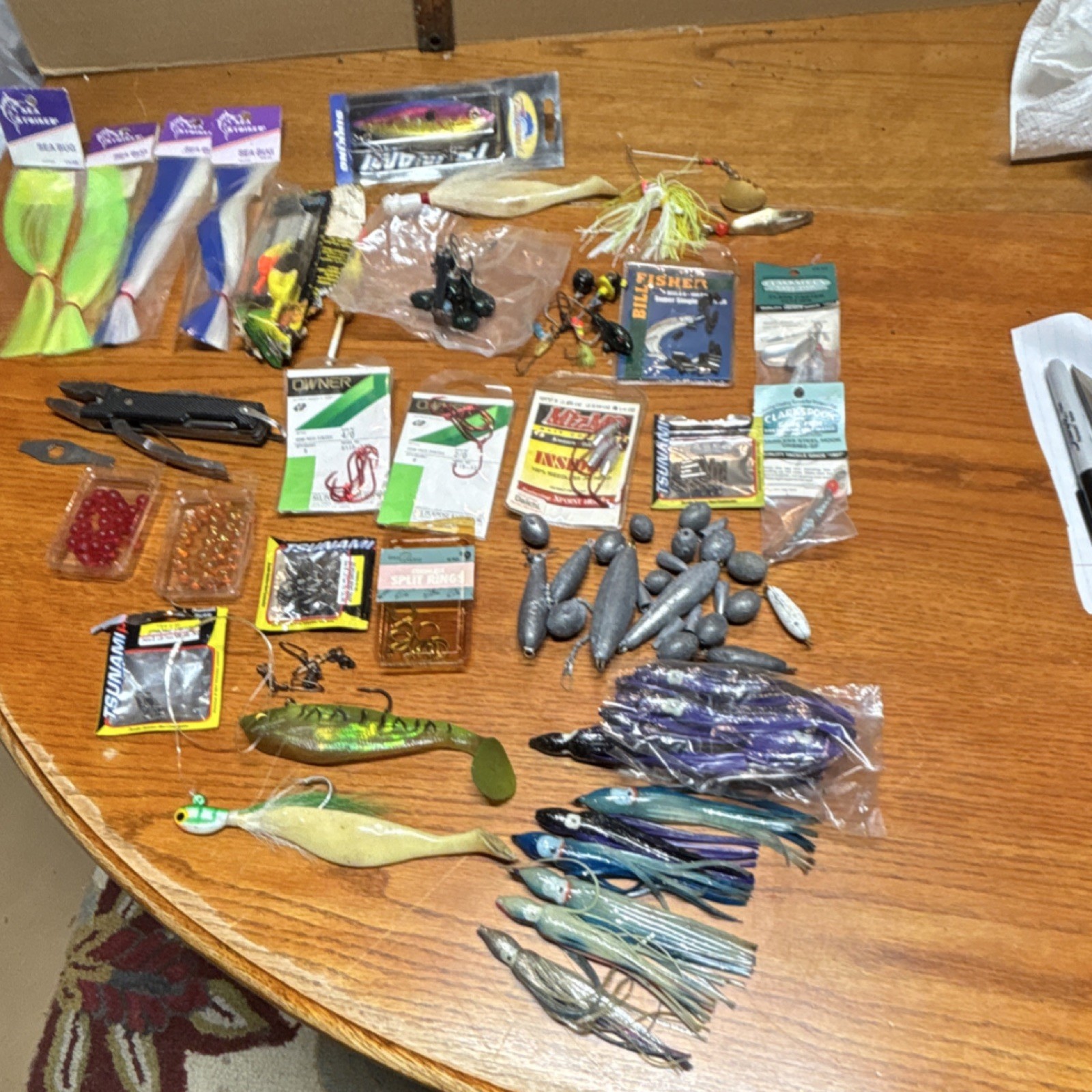 Sea Striker, Tsunami, Owner, Clarkspoon Jig, Soft Plastics, Spinner Mixed Lot #4