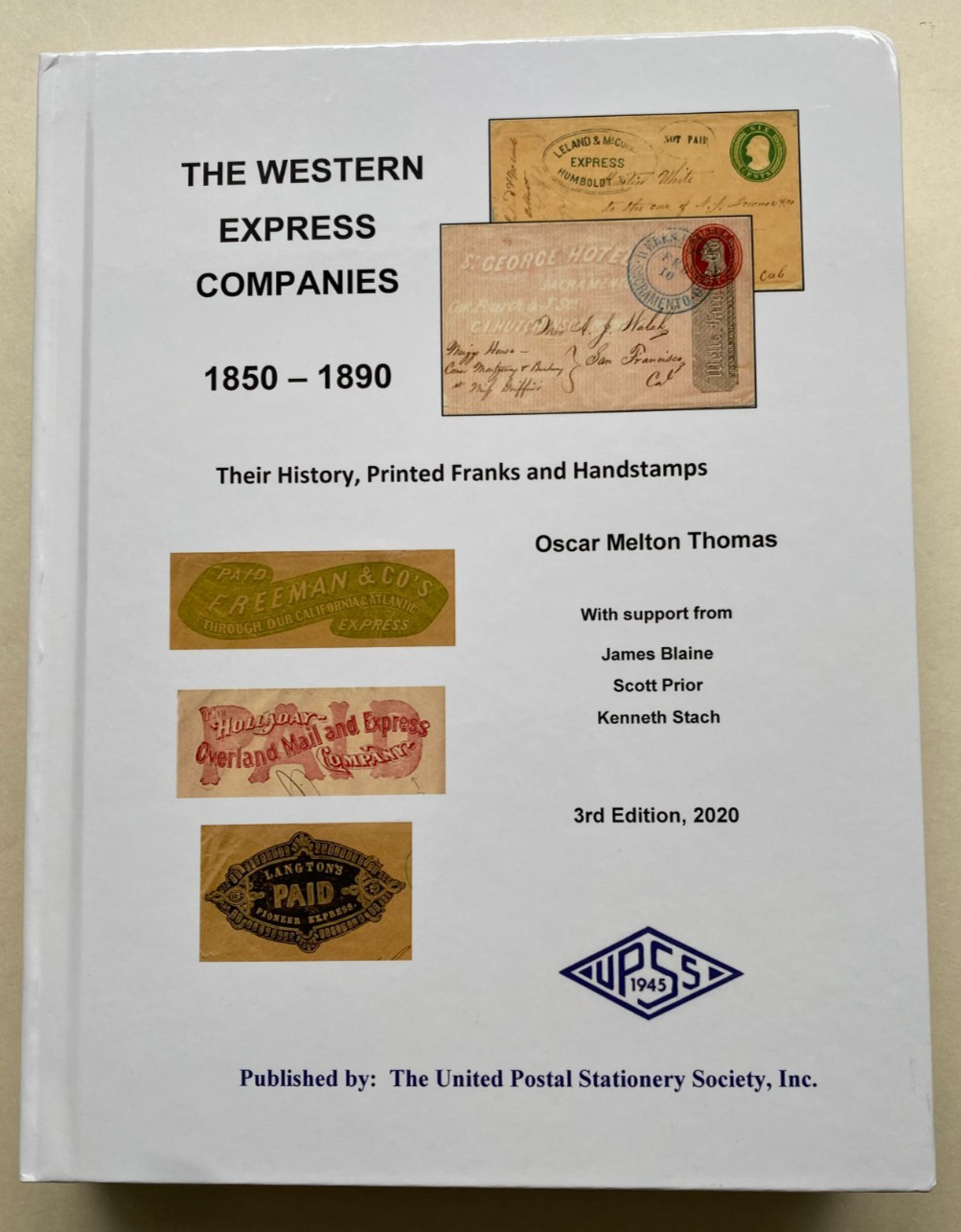 THE WESTERN EXPRESS COMPANIES 1850-1890 3rd edition 2020