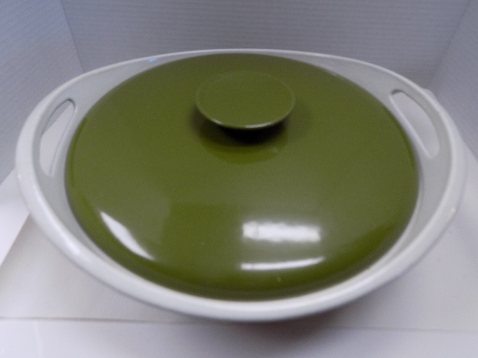 Rare MCM COPCO Denmark 4 qt Iron Enamelware Roaster Dutch Oven Pot Michael Lax