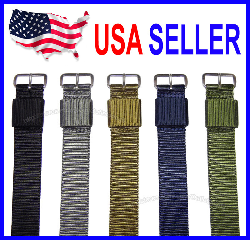 16mm 18mm 20mm 22mm 24mm MOD Mil Series RAF Military Nylon Watch Strap Watchband