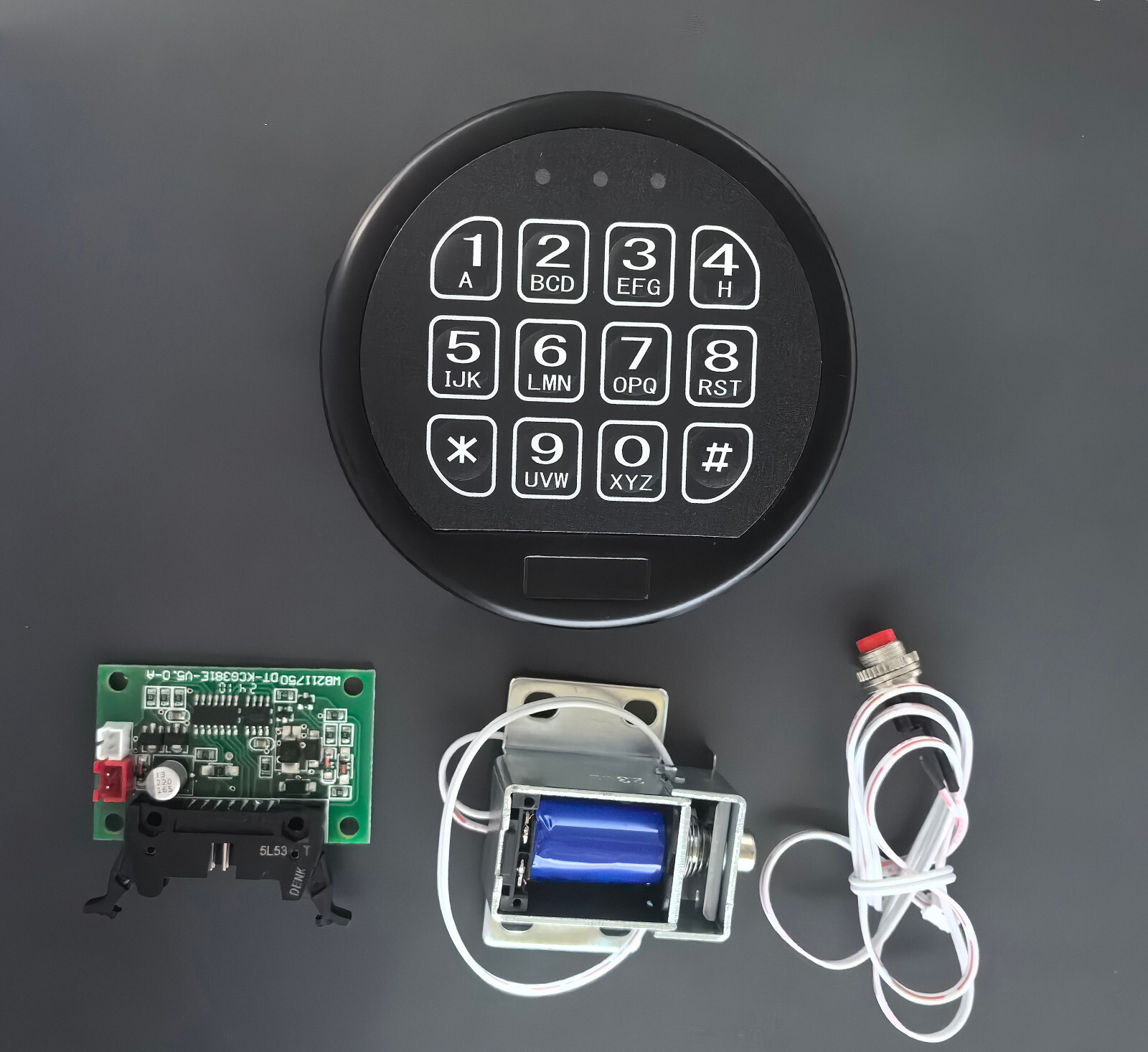 Gun Safe Lock Replacement Black Keypad with Solenoid Lock Safe Electronic Lock