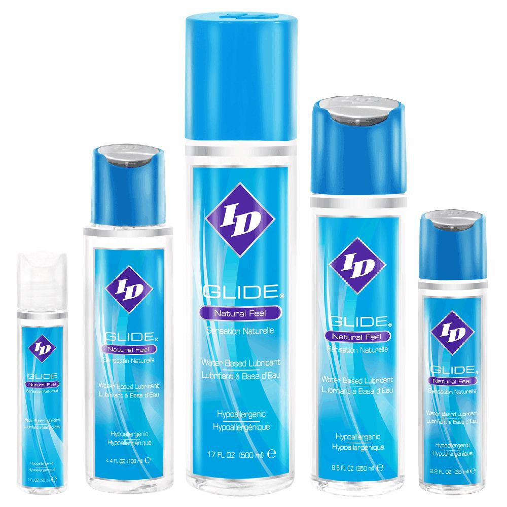 ID Glide Lube Water Based Natural Feel Personal Sex Lube Lubricant Choose Size