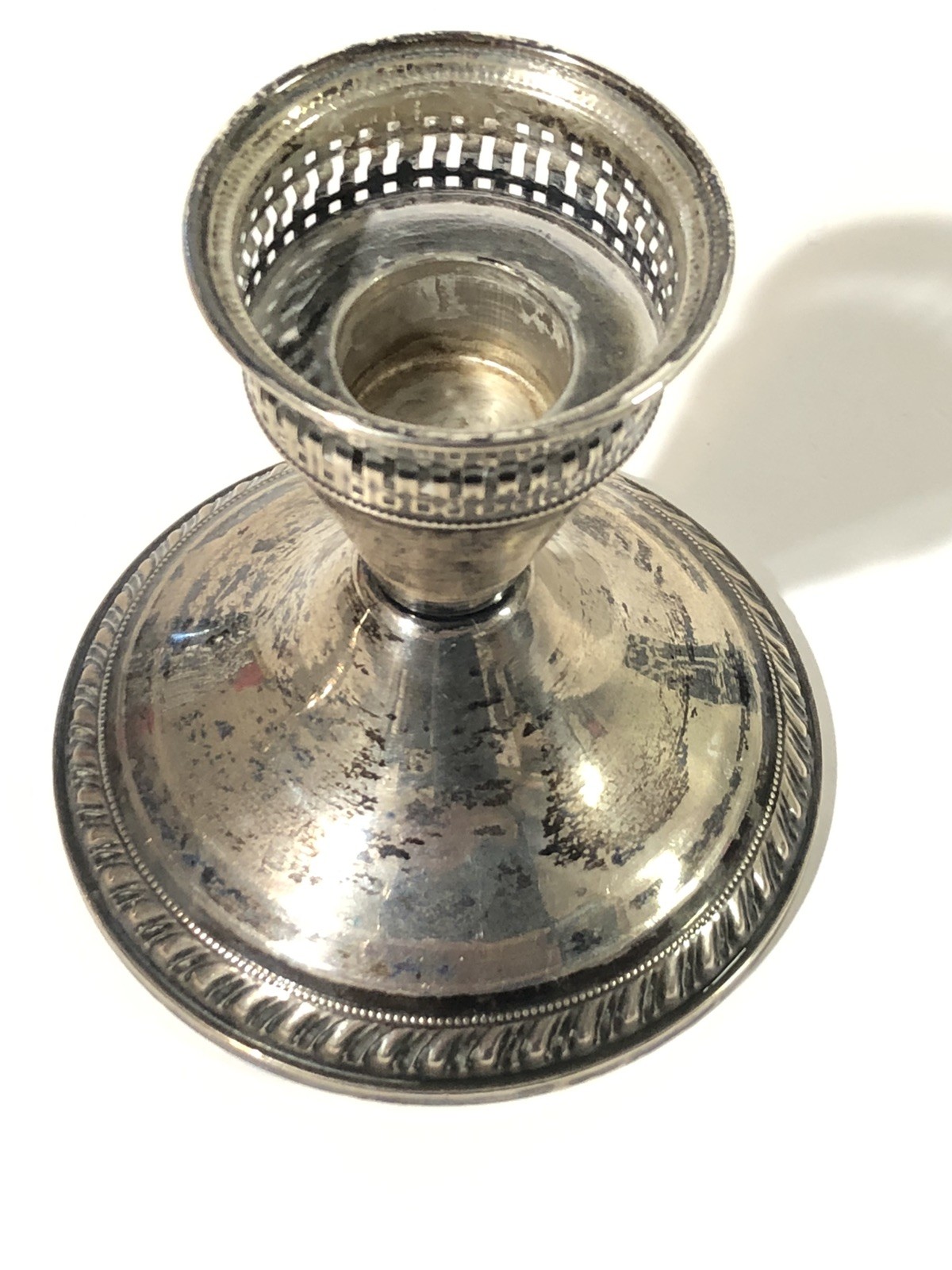 Vintage 3.5” Raimond Sterling Silver Weighted Candle Holders 408 grams NICE