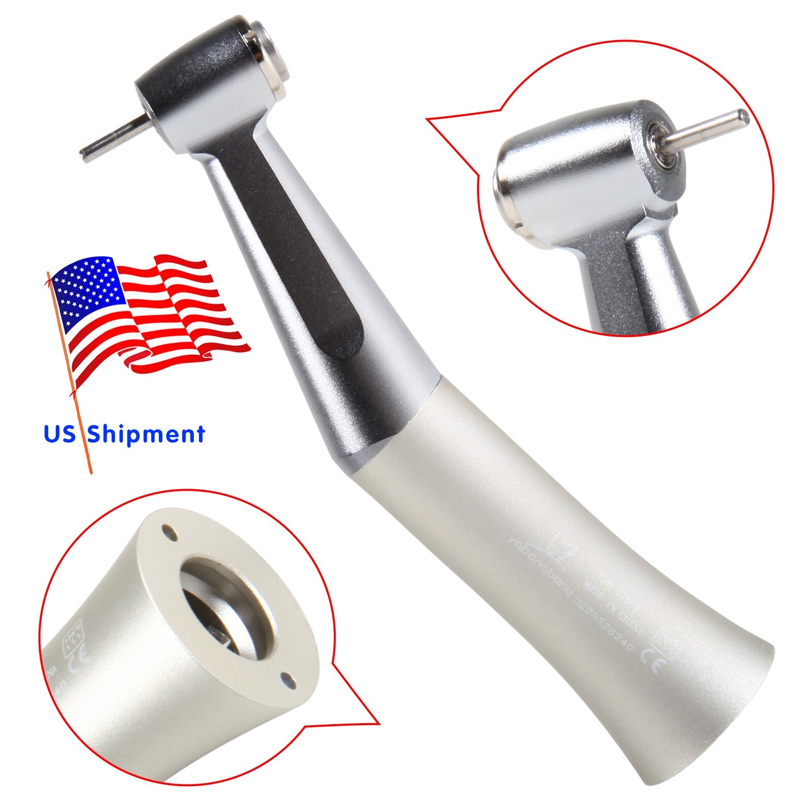 NSK Style Dental 1:1 Slow Low Speed Handpiece Push Button Contra Angle FAG