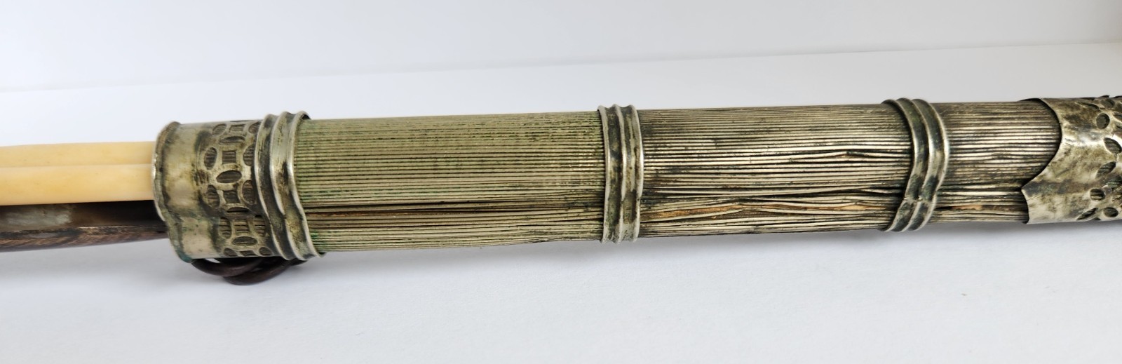 Antique Asian Chinese Knife Bone Chopsticks Traveling Eating Trousse Set