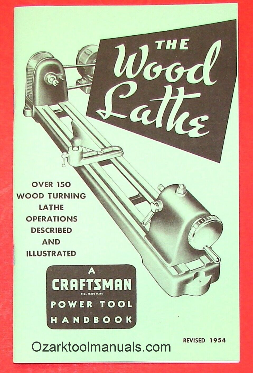 CRAFTSMAN Wood Lathe 1954 Handbook Owner Operator's Manual 0863