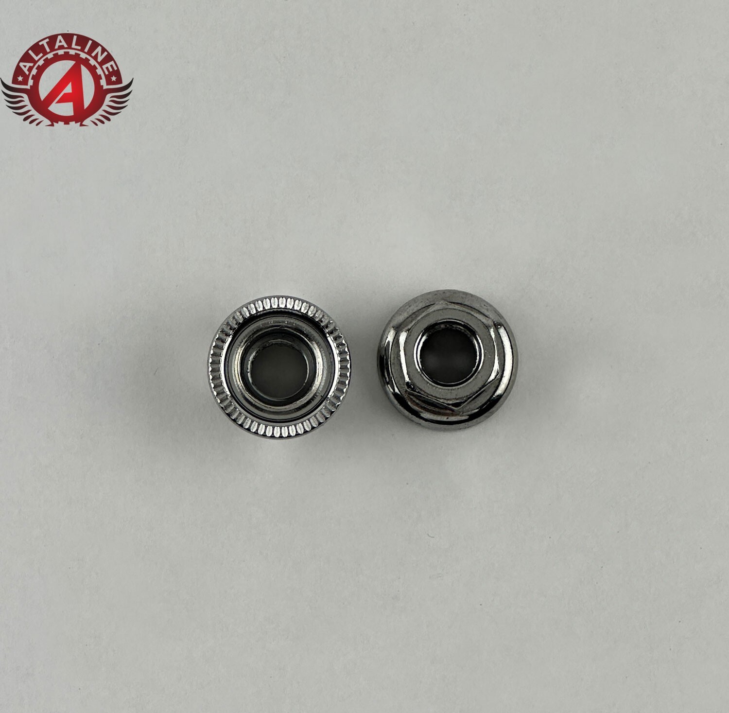 Bicycle Bike Hub Axle Nut with Rotating Washer - 3/8" x 26T - Chrome - Set of 2.