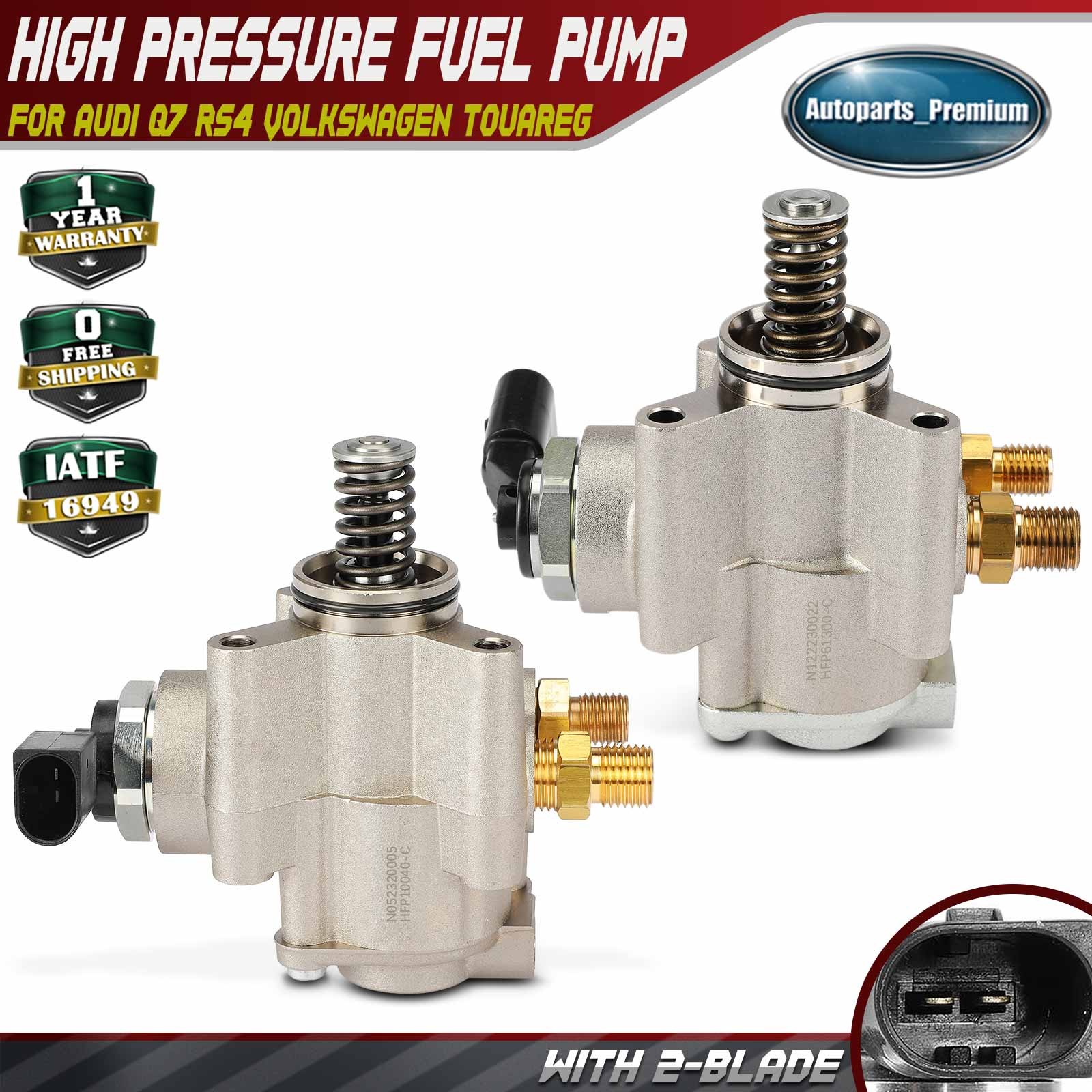 2x Left & Right Side High Pressure Fuel Pump for Audi Q7 RS4 Volkswagen Touareg