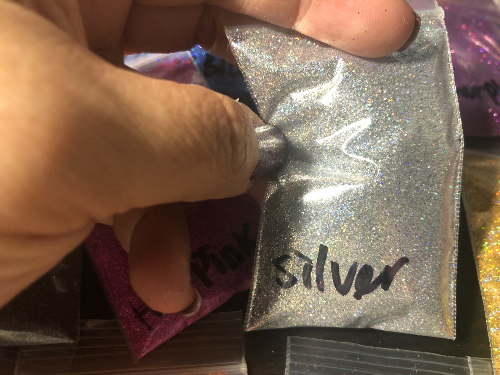 0.2MM Holographic Hexagon fine glitter You Choose Color Nail Art USA