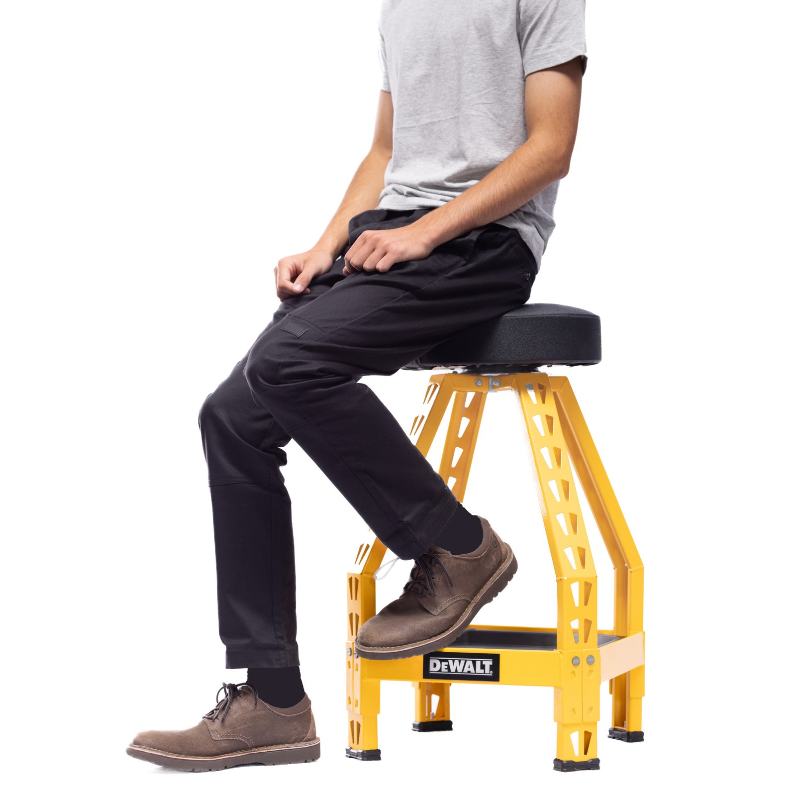 DEWALT Work Bench Height Shop Stool Yellow DXSTFH030KD
