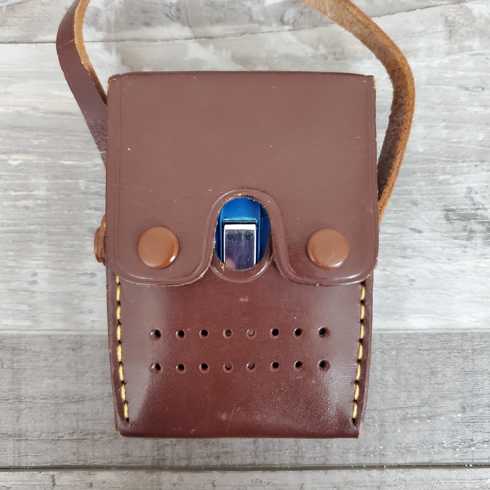 Fleetwood Transistor Six 6 Square Grill 6 Blue With Case *FOR PARTS OR REPAIR*