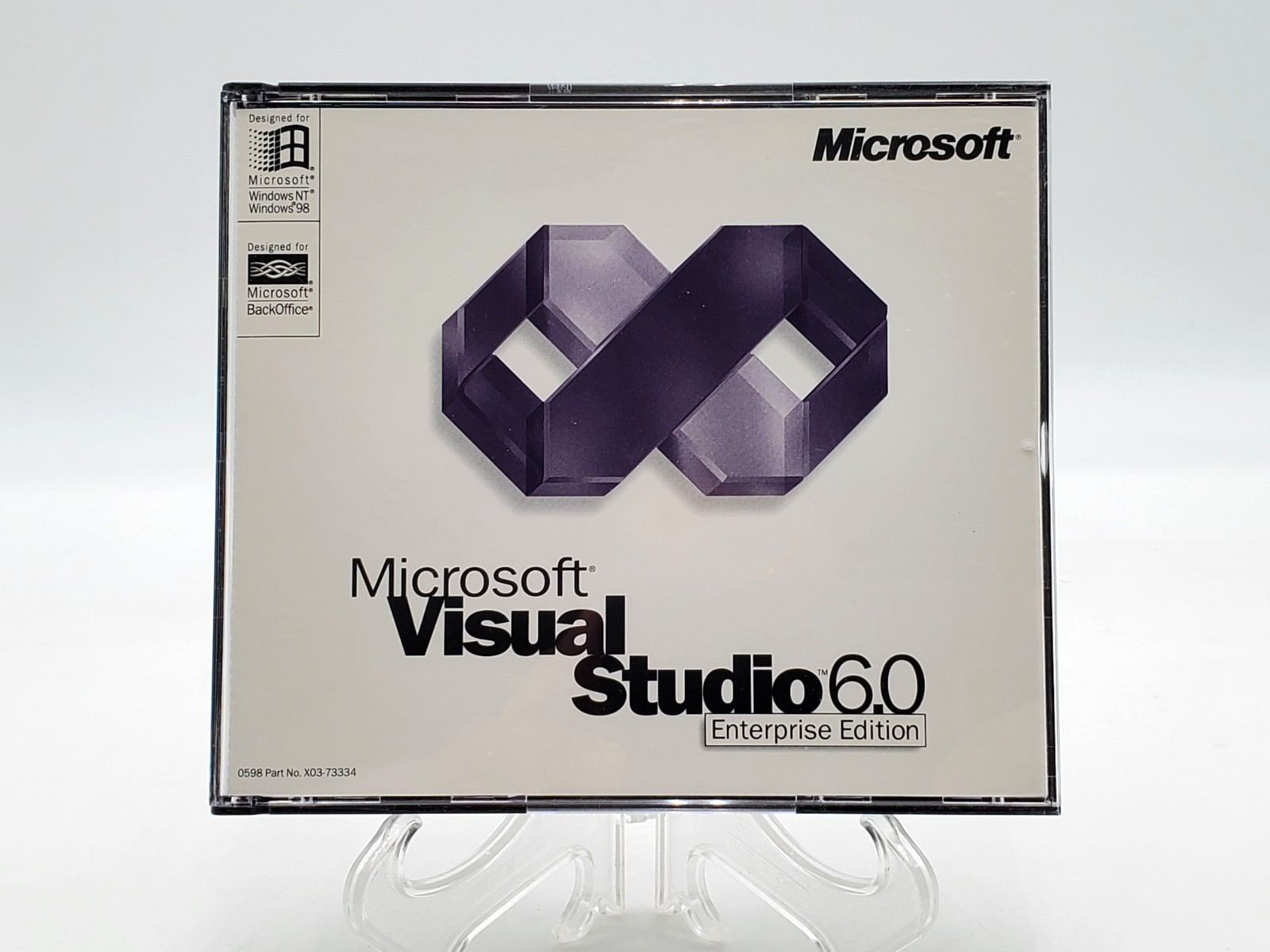 Microsoft Visual Studio 6.0 ENTERPRISE Disc 1, 2, &3 w/ CD Key Vintage