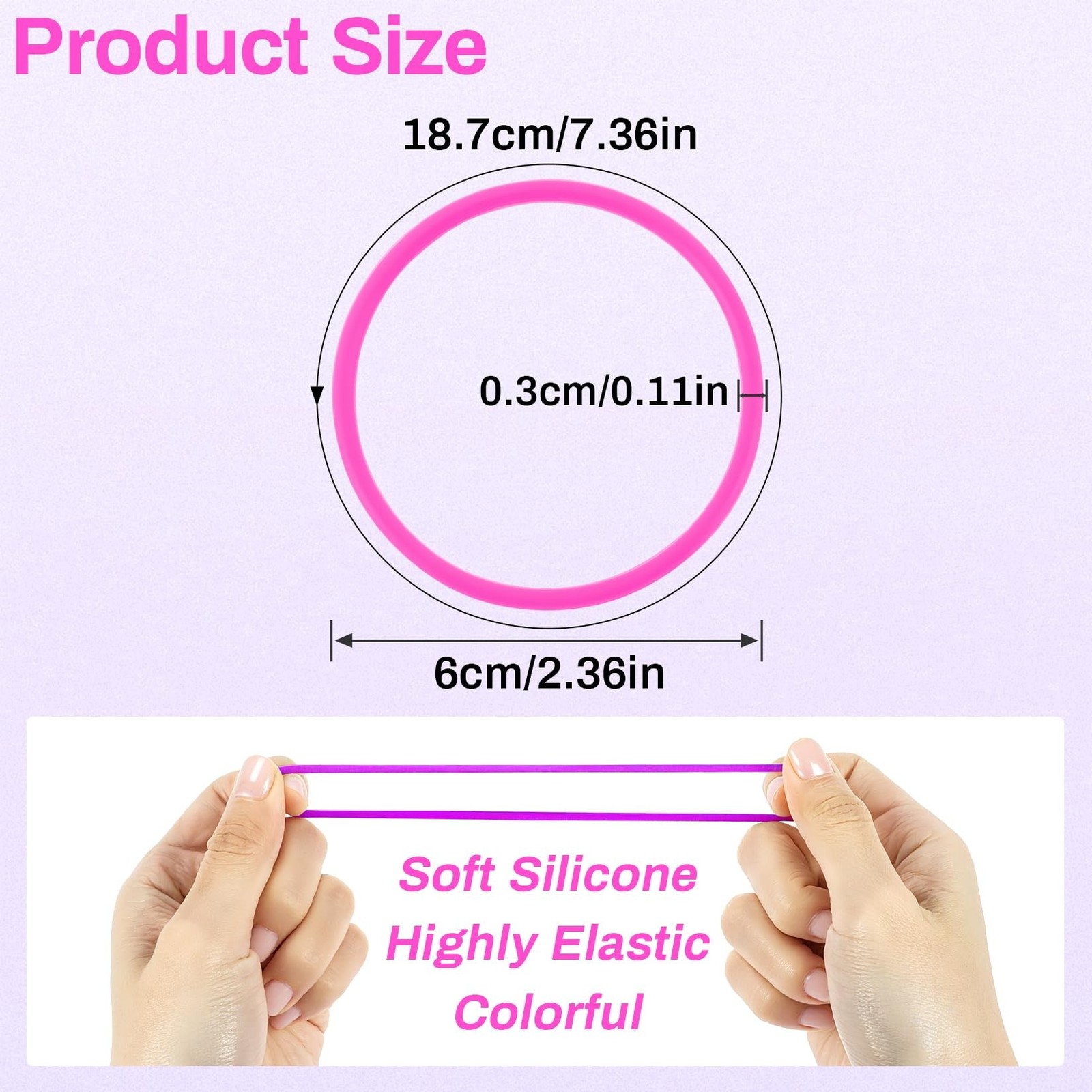 Hair Ties Jelly Bracelets - 80s Outfit Accessories for Women, Elastic Silicon...