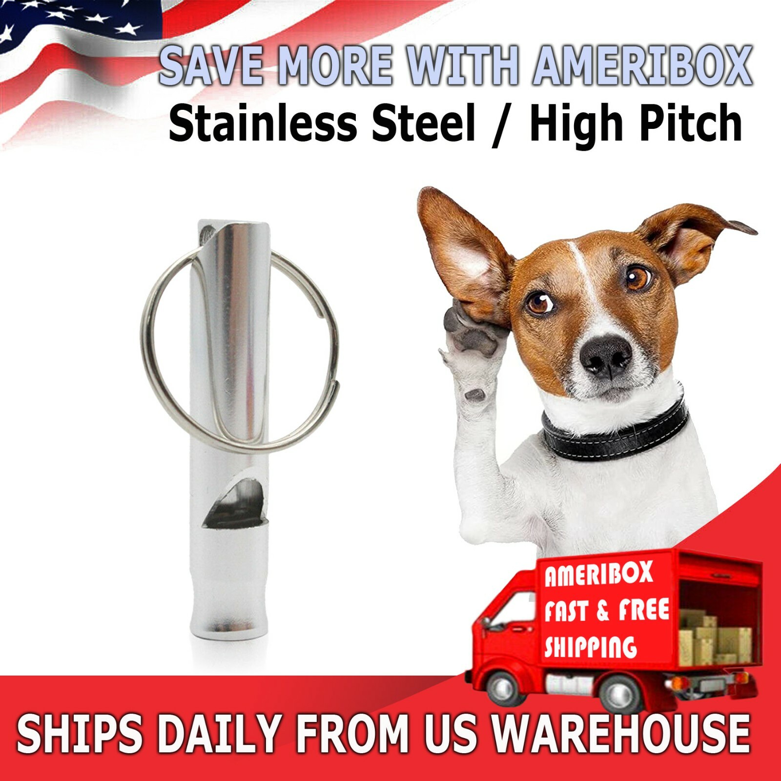 Stainless Steel Dog Training WHISTLE High Pitch Sound Obedience Stop Barking Pet