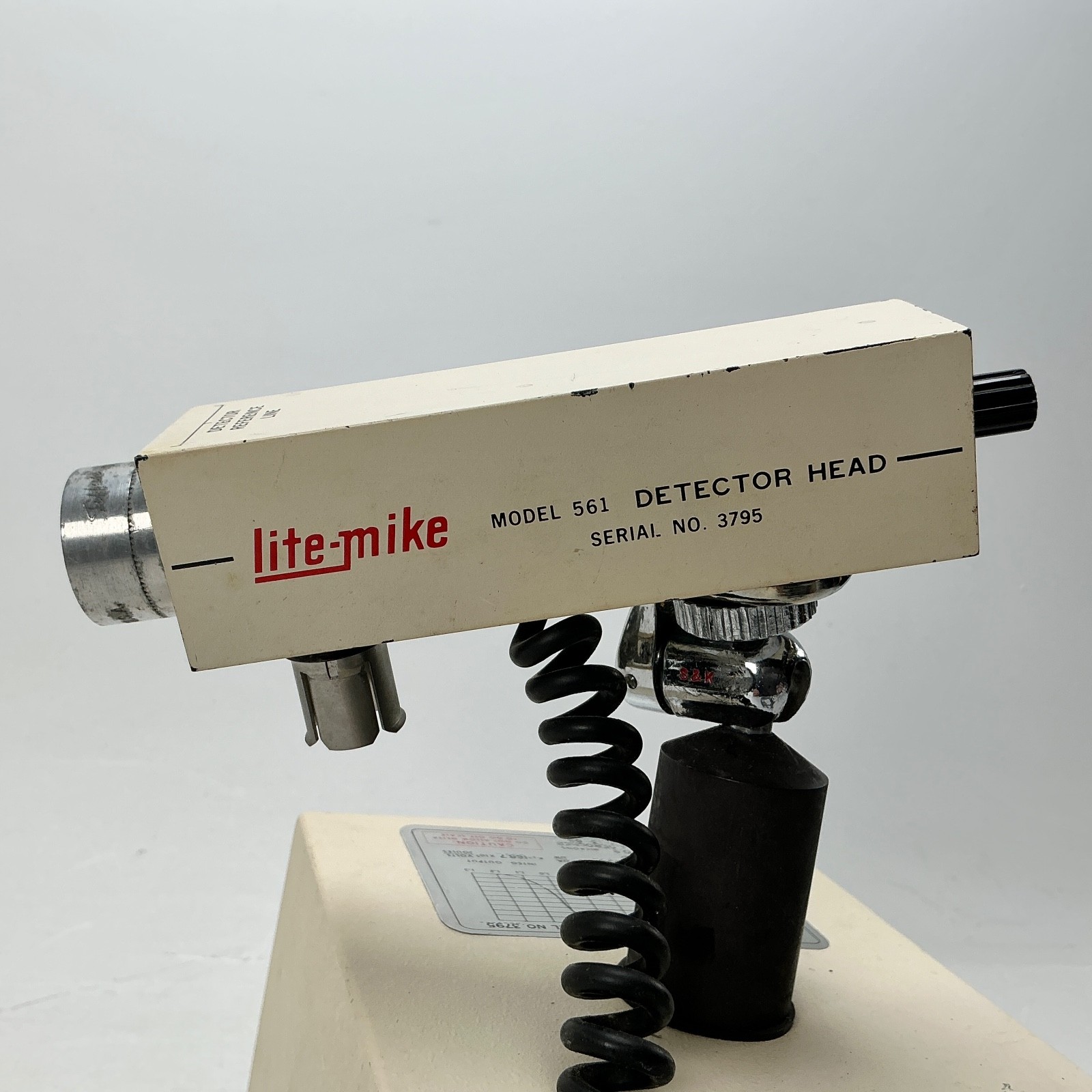EG&G Lite-Mike 560A 561 Detector Head Optical Light Meter Photometer Powers On