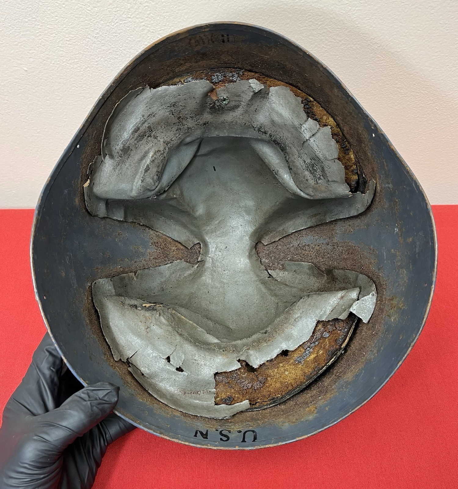 Original U.S. WWII Navy USN MK2 Talker Flak Helmet