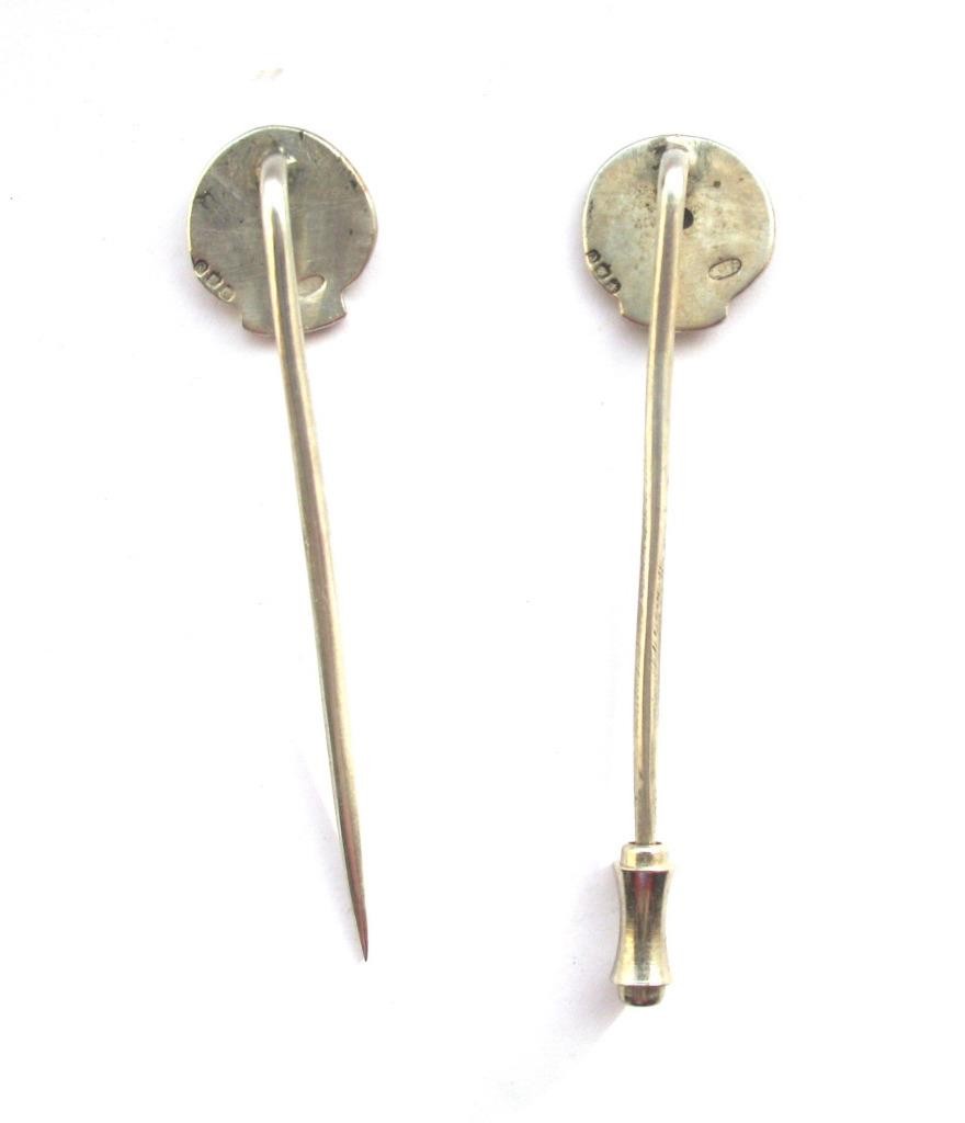 2 Sterling Silver Hallmarked Stick Pins
