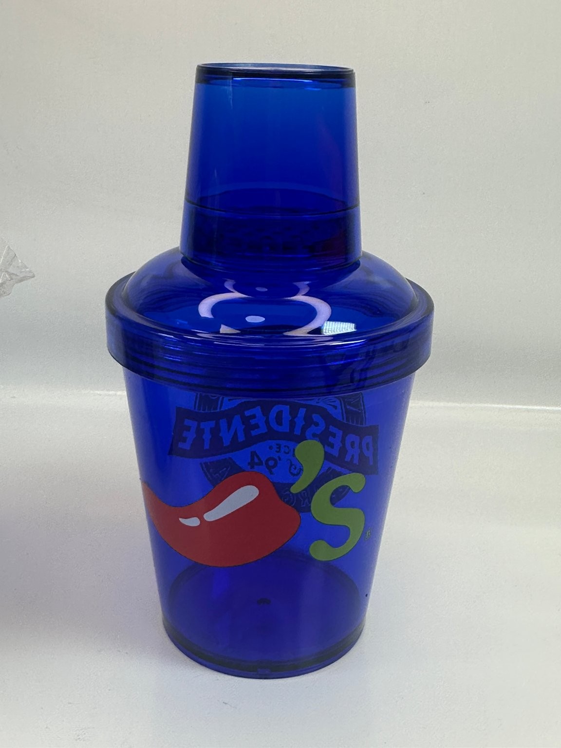 Chili's President Margarita Cocktail Shaker Blue Plastic (Lot of 2) Factory NEW