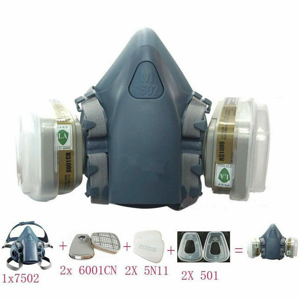 Half Face Gas Mask Painting Spraying Respirator Facepiece reusable respirator US