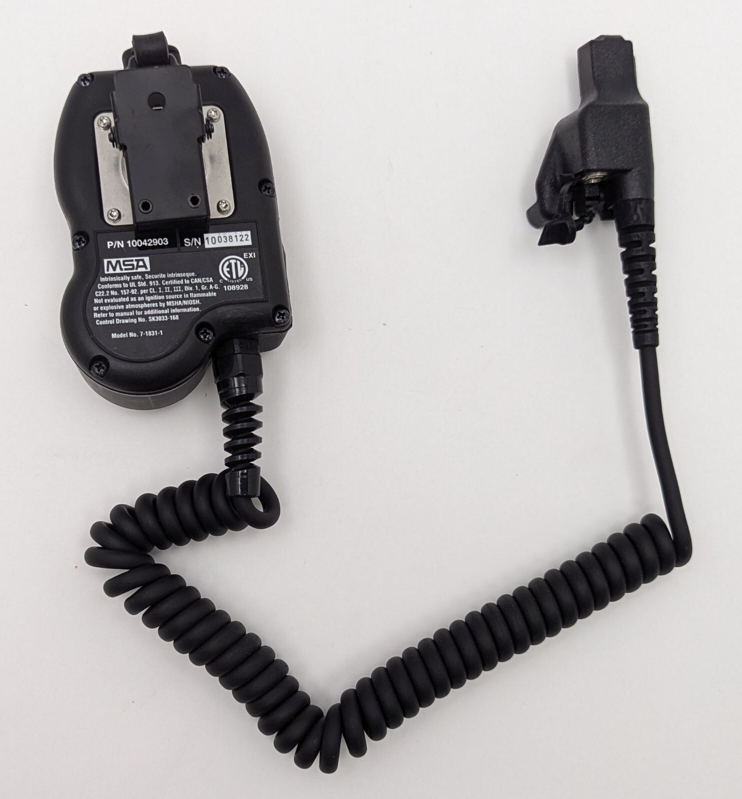 MSA 10042903 ClearCommand HCS Helmet Communication System Lapel Microphone - NIB