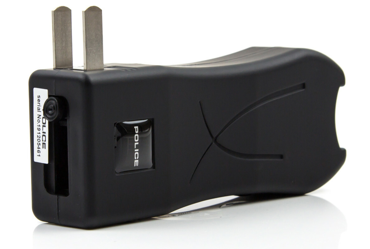 POLICE Stun Gun 398 Mini Rechargeable LED Flashlight Black