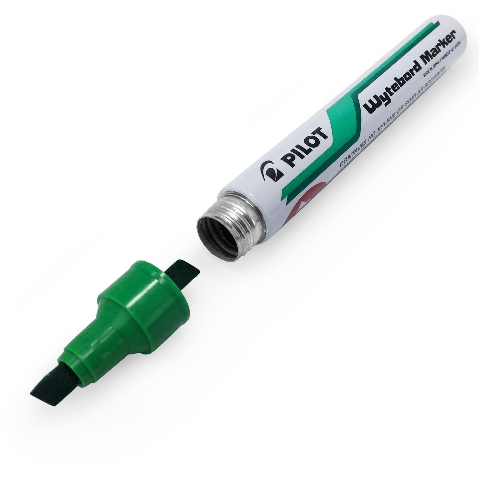 Pilot Whiteboard Marker Pens Dry Wipe Green Pack of 12 and Free Refill Ink