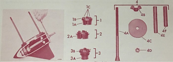 OEM OMC Evinrude Johnson 379843 Specialty Tool Coil & Bearing Puller Set