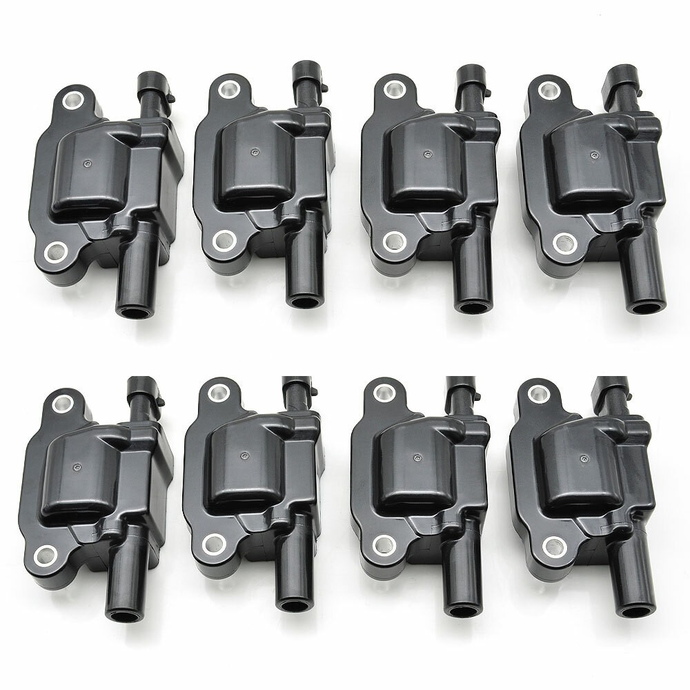 8X OEM Ignition Coil & Iridium Spark Plugs & Wires For Chevy GMC 5.3 6.2L UF413