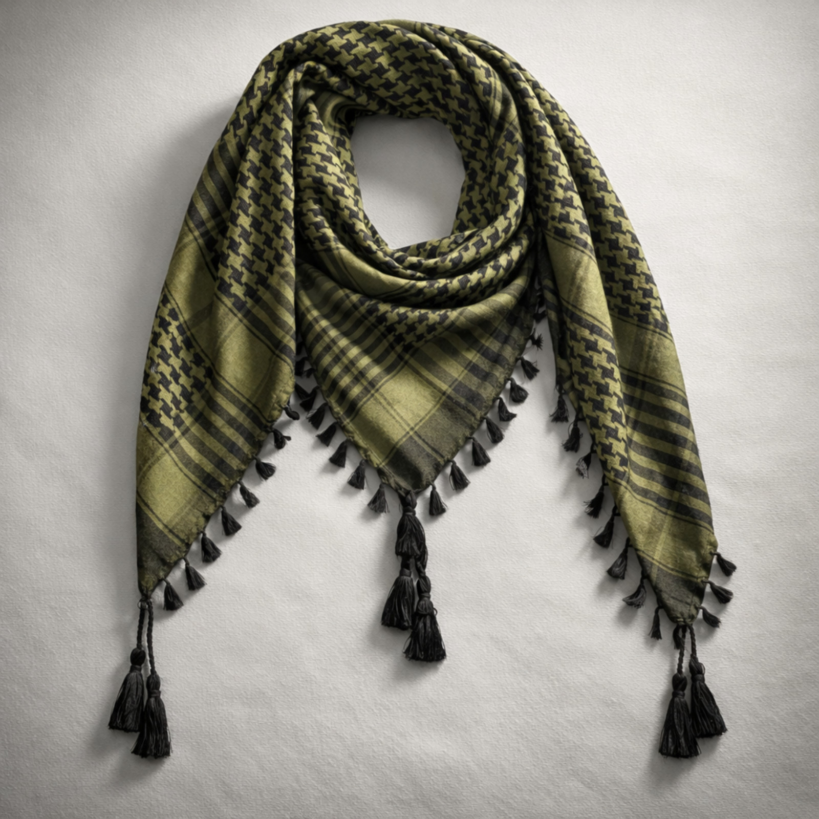 Military Shemagh Tactical Desert Scarf – Soft Woven Cotton Keffiyeh Head Wrap