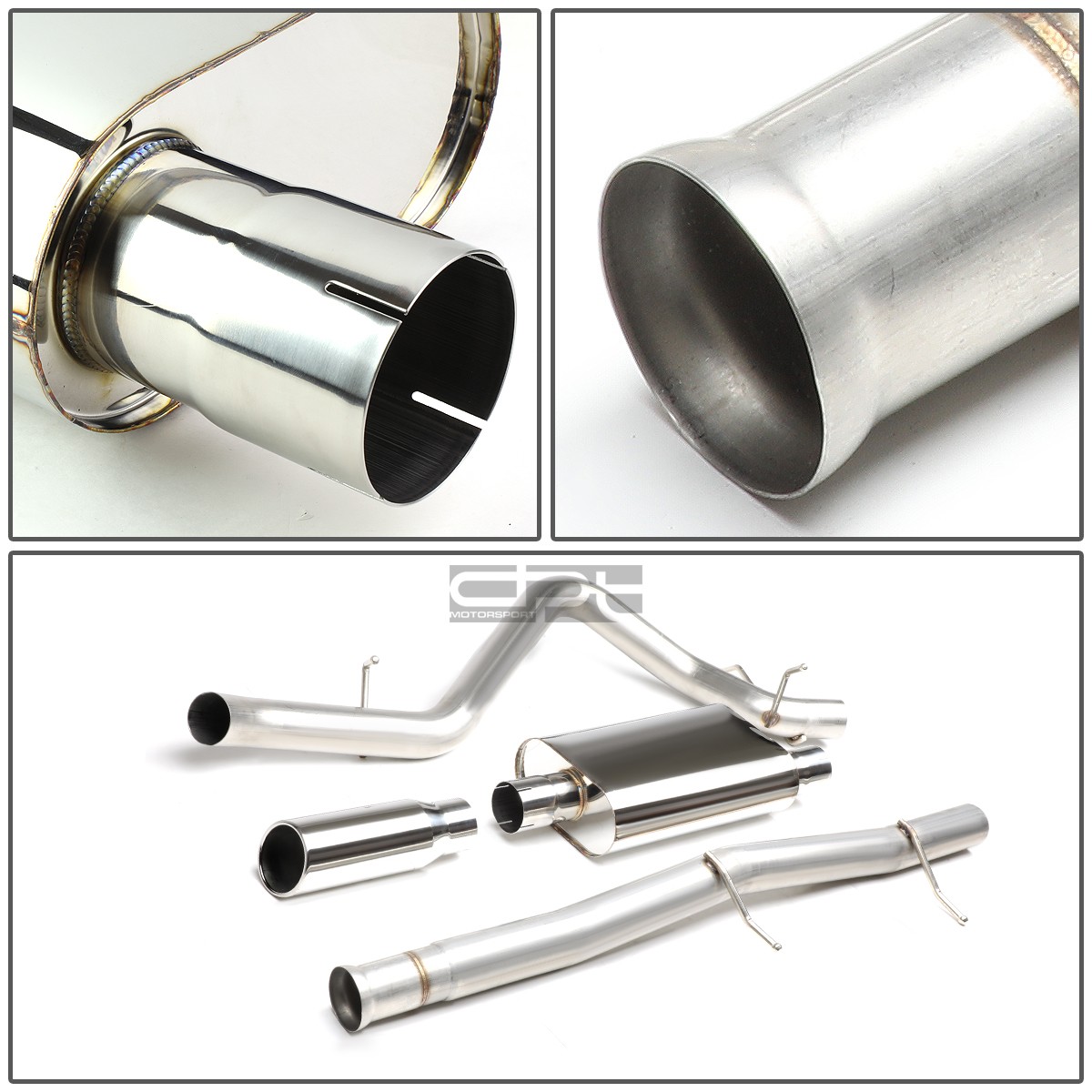 For 2007-2013 Silverado Sierra 1500 Crew Extended Cab Short Bed Catback Exhaust