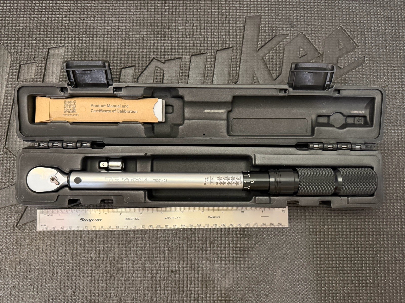 Tekton 3/8” 10-100 ft/lb 90 Tooth Micrometer Torque Wrench - TRQ51402