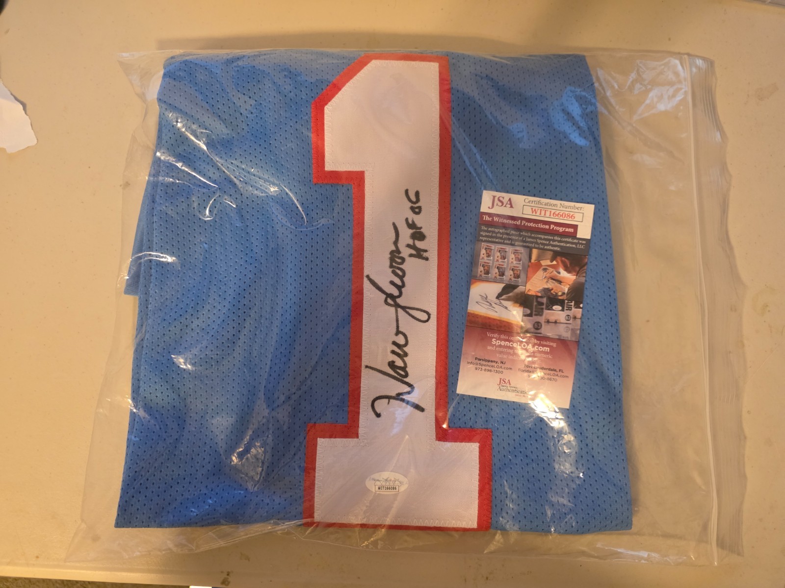 FOOTBALL SIGNED JERSEYS WHOLESALE LOT (20) COA'S FROM JSA, PSA OR BECKETT, DEION